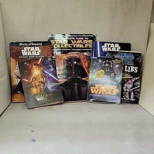 Assorted Star Wars paperback, hard cover books, magazine. Lot of 7